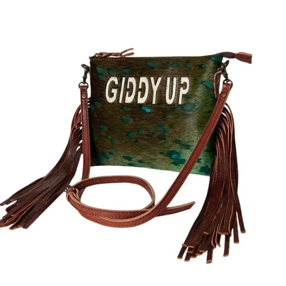 American Darling Genuine Leather Crossbody Womens Giddy Up Western Casual Purse